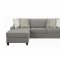 McLoughlin Sectional 502717 in Charcoa Fabric by Coaster