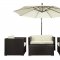 Concord Patio Sofa 5Pc Set in Espresso/White by Modway