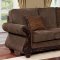 Margarita Sofa CM6865 in Brown Fabric & Dark Cherry w/Options