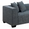 Jaylene Sectional Sofa CM6120 in Gray Linen Fabric w/Options