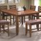 Oak Finish Modern 8Pc Counter Height Dining Set