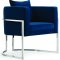 Pippa Accent Chair 524 in Navy Velvet Fabric by Meridian