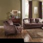 Nickolas Sofa 52065 in Chocolate Fabric by Acme w/Options