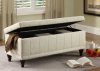 Aflon Lift Top Storage Bench 4730NF by Homelegance in Cream