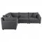 Sasha Sectional Sofa 5Pc 551681 Barely Black Coaster w/Options