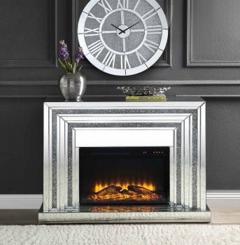 Noralie Electric Fireplace 90523 in Mirrored by Acme [AMFP-90523 Noralie]