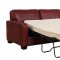 Hartley Sofa in Red Wine Leather w/Options