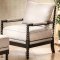 Sybil CM-AC6140 Accent Chair & Ottoman Set in Beige