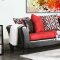 Braelyn Sofa & Loveseat Set SM4060 in Red & Black