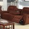 Raisin Microfiber Modern Reclining Livng Room Sofa w/Options