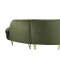 Serpentine Sectional Sofa 671 in Olive Velvet Fabric by Meridian