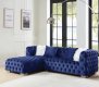 Syxtyx Sectional Sofa LV00333 in Blue Velvet by Acme