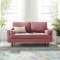 Valour Sofa in Dusty Rose Velvet Fabric by Modway w/Options