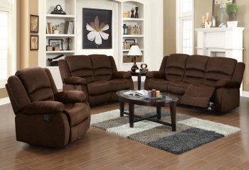 Bailey Motion Sofa 51030 in Chocolate Velvet by Acme w/Options [AMS-51030 Bailey]