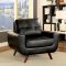 Kate Sofa CM6505 in Black Leatherette w/Options