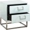 Nova Side Table 818 in White Glass by Meridian