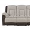 U4377 Motion Sofa & Loveseat Set Gray & Brown Fabric by Global