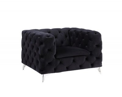 Phifina Chair 55922 in Black Velvet by Acme