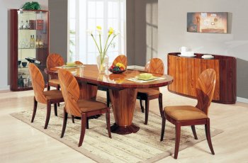 Two-Toned High Gloss Finish Modern Dining Set [GFDS-D92]