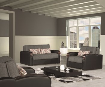 Sleep Plus Sofa Bed in Gray Fabric by Casamode w/Options [CMSB-Sleep-Plus-Gray]