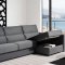 Ray Sectional Sofa in Grey Fabric by ESF w/Sleeper