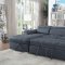 Patty Sectional Sofa w/Sleeper CM6514BL in Blue Gray Fabric