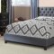 F9371 Bedroom Set by Boss w/Blue-Grey Fabric Upholstered Bed