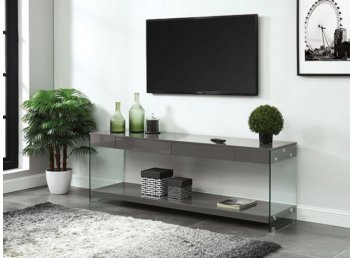 Sabugal Modern TV Console CM5206GY in Gray w/Options [FATV-CM5206GY-Sabugal]