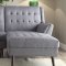 Watonga Sectional Sofa 53850 in Light Gray Linen Fabric by Acme