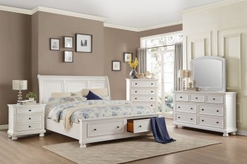 Laurelin Bedroom 1714WH 5Pc Set in White by Homelegance [HEBS-1714WH-Laurelin Set]