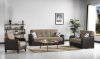 Carlton Sofa Bed & Loveseat Set in Brown Fabric