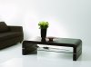 690 Coffee Table in Dark Oak by J&M w/ Glass Shelf