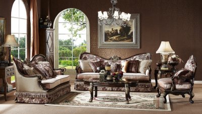 Amanda Traditional Sofa in Fabric w/Optional Items