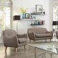 Jillian Sofa & Loveseat 53700 in Light Brown Fabric by Acme