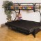 Black Finish C-Style Contemporary Twin/Futon Bunk Bed