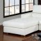 Floria Sectional Sofa CM6122WH in White Bonded Leather Match