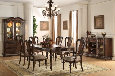 Azis Dining Table 63770 in Dark Walnut by Acme w/Options