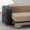 Fabric & Vinyl Two-Tone Modern Sofa Bed w/Optional Accent Chair