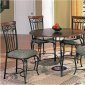 Wood Top & Metal Base Classic Dining Table w/Optional Chairs