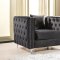 Jesse Sectional Sofa 668 in Grey Velvet Fabric by Meridian