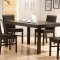 Dark Cappuccino Parson Table W/Side Drawers and Optional Chairs