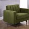 Lola Sofa 619 in Olive Velvet Fabric by Meridian w/Options