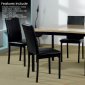 Black Metal Base & Faux Marble Top Modern 5Pc Dining Set