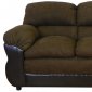 Java Fabric and Vinyl Modern Loveseat & Sofa Set w/Options