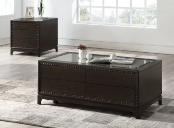 Adelynn 3Pc Coffee & End Table Set 81255 in Espresso by Acme [AMCT-81255-Adelynn]