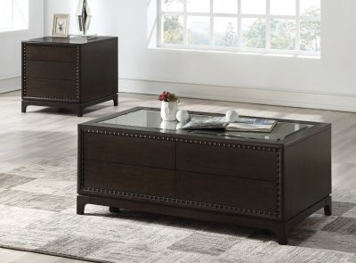 Adelynn 3Pc Coffee & End Table Set 81255 in Espresso by Acme