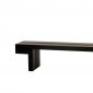 Dark Walnut Modern Bench w/Hand Carved Detail