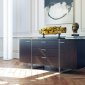 MD707 Greenwich Sideboard in Wenge by Modloft w/Steel Legs