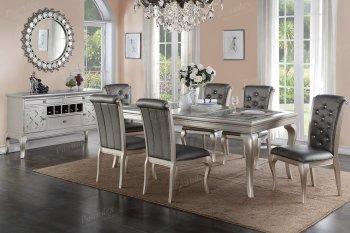 F2151 Dining Table in Silver Tone by Boss w/Options [PXDS-F2151]