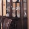 Dark Cherry Finish Dining Furniture W/Round Glass Top